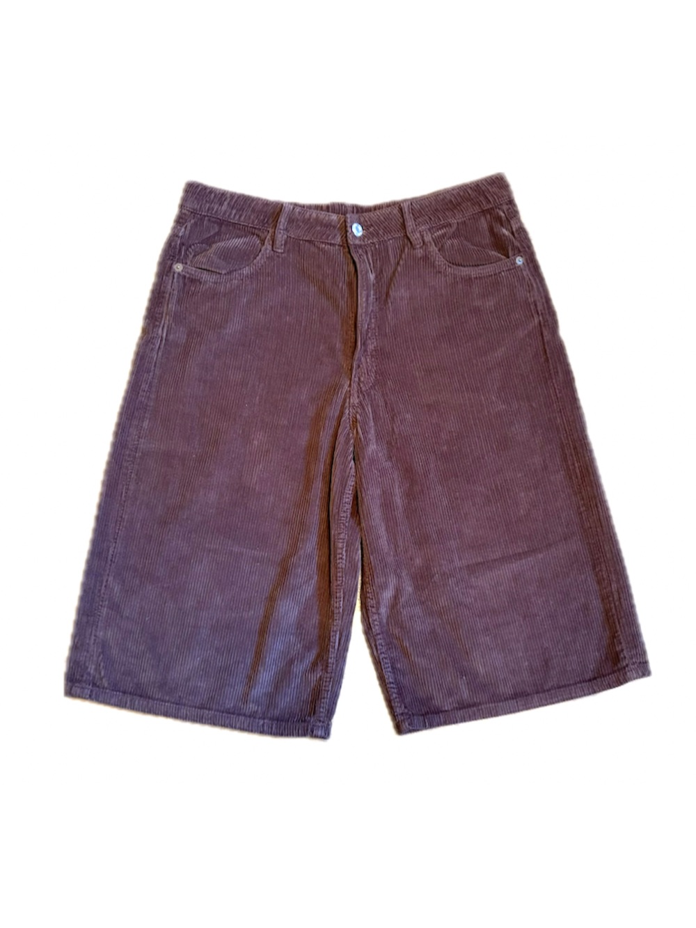 Zara Corduroy Long Bermuda Shorts Dark Brown Size 6